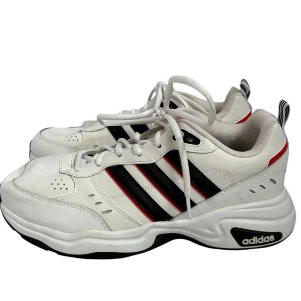 Adidas men’s strutter sneakers‎ white/red/black. Size 9. EUC.
